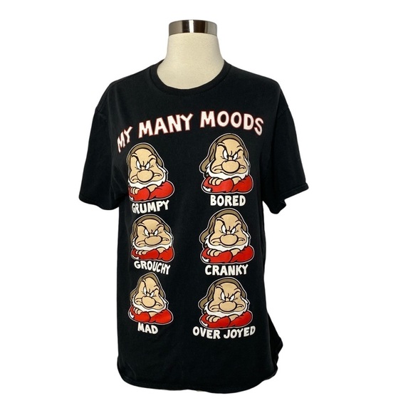 Disney Snow White Dwarfs My Many Moods T-shirt - Picture 1 of 3